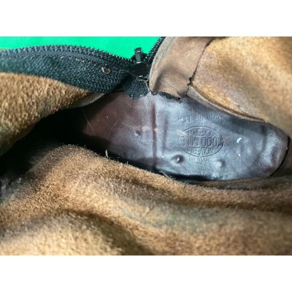 Wolverine Earhart Samantha Pleet Black Brown Riding Boots 7.5 Made in USA - Picture 14 of 16